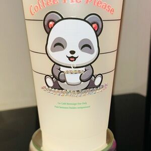 Panda Themed Party Starbucks Tumbler - White